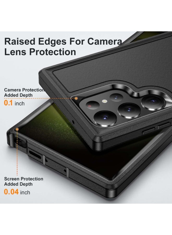 عام غطاء لـ Samsung Galaxy S26 Ultra، غطاء حماية عسكري مضاد للصدمات مع حامل قابل للطي، مضاد للخدوش والانزلاق. - Image 4
