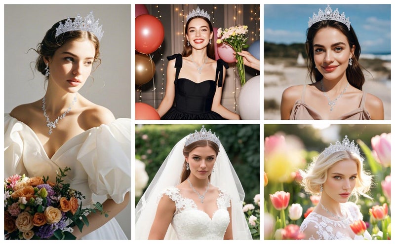 Kamirola - Queen Crown and Tiaras Princess Crown for Women Crystal Headbands for Bridal, Princess for Wedding and Partyï¼ˆ01ï¼‰ (Silver) - Image 4
