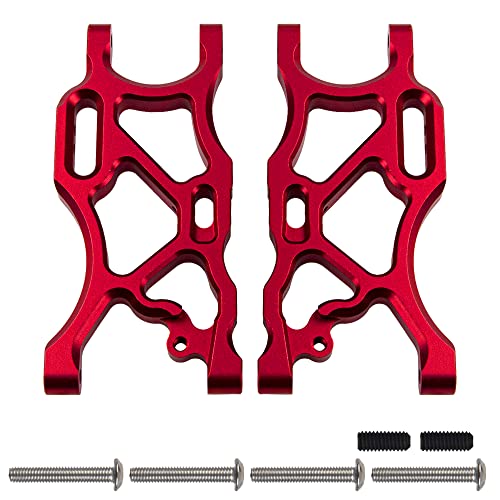 Share Goo ShareGoo Aluminum Alloy Rear Lower Swing Arm Rear A Arm Compatible with Arrma 1/7 Limitless Infraction 6S Arrma 1/8 Typhon 6S RC Car (Red) - Image 1