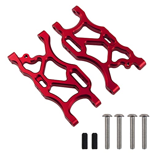 Share Goo ShareGoo Aluminum Alloy Rear Lower Swing Arm Rear A Arm Compatible with Arrma 1/7 Limitless Infraction 6S Arrma 1/8 Typhon 6S RC Car (Red) - Image 2