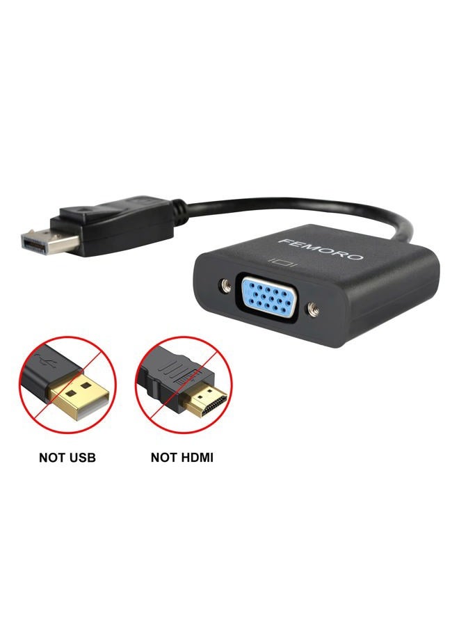 FEMORO Display Port to VGA Adapter 5-Pack 1080P Video Converter, Displayport DP to VGA Adapter Male to Female Connector (DP to VGA) - Image 2