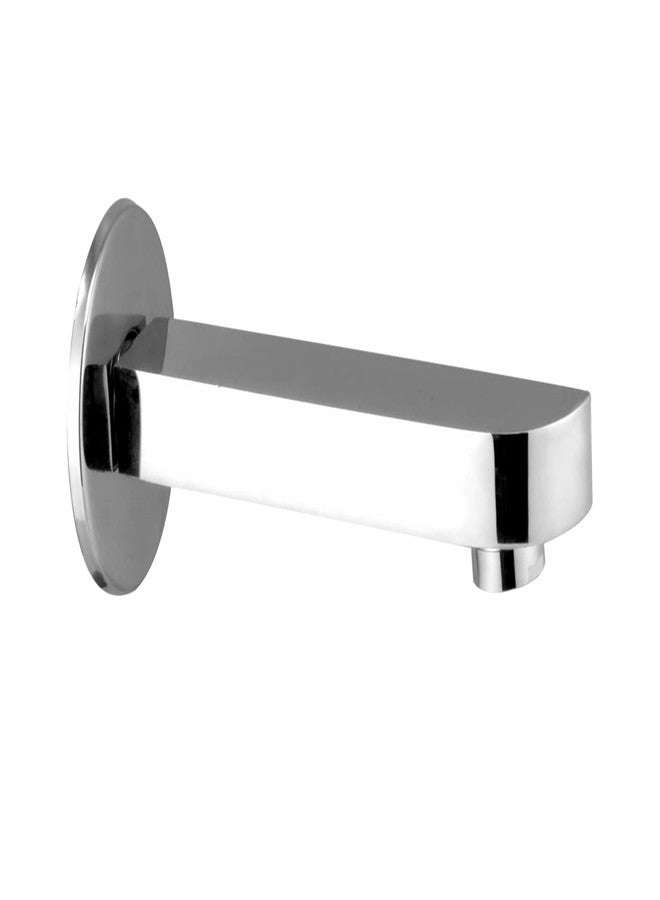 KCS® - Bath Tub Spout - for Bathroom Diverter Tap - Heavy Brass - with Wall Flange (Chrome, ALIVE-SPT-400) - Image 1