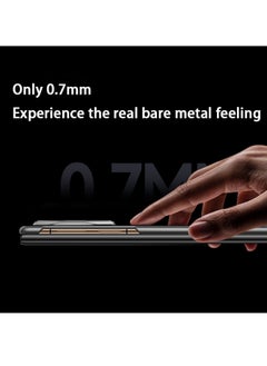 اووكاي جراب جلدي مغناطيسي لهاتف Huawei Mate XT، نسيج ألياف الكربون الثلاثي، صدفي قابل للطي، شفط مغناطيسي مدمج، شاشة نافذة ذكية لهاتف Huawei Mate XT (أسود)  - Image 2