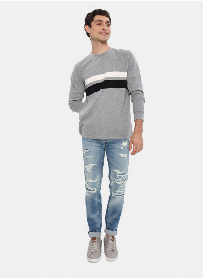 American Eagle - AE Long-Sleeve Striped Thermal T-Shirt - Image 1