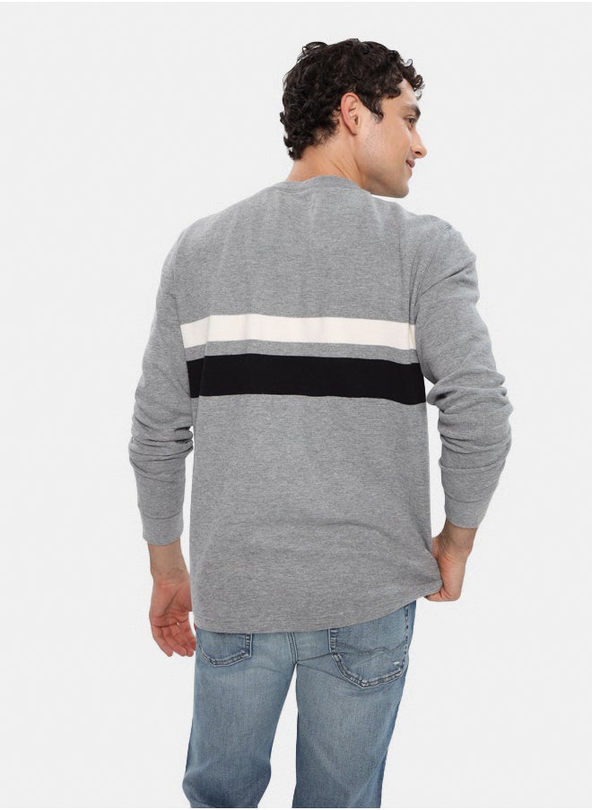 American Eagle - AE Long-Sleeve Striped Thermal T-Shirt - Image 1