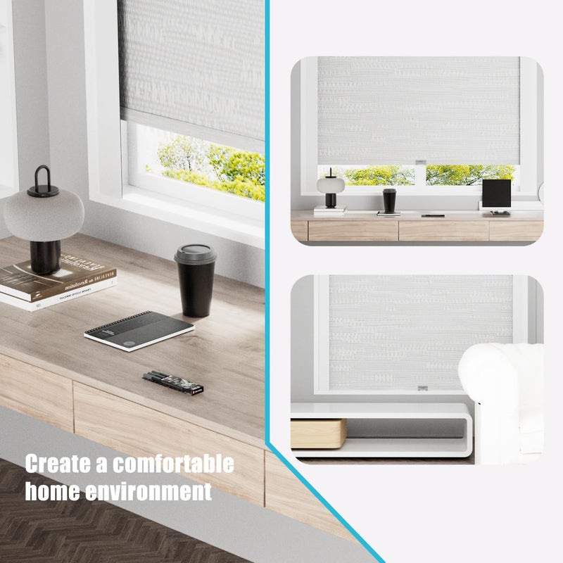 Blindify Light Blocking Strips, Light Blockers for Window Shades and Blinds, Block Light Along The Sides Blackout Side Tracks for Bedroom, White 2 Pcs - Image 5