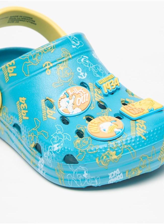 Disney Boys Donald Duck Print Slip-On Clogs  - Image 5