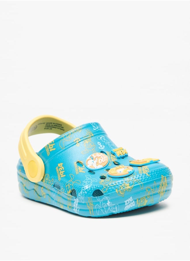 Disney Boys Donald Duck Print Slip-On Clogs  - Image 2