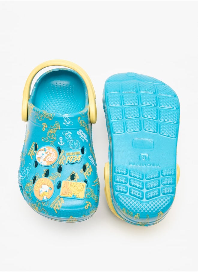 Disney Boys Donald Duck Print Slip-On Clogs  - Image 4