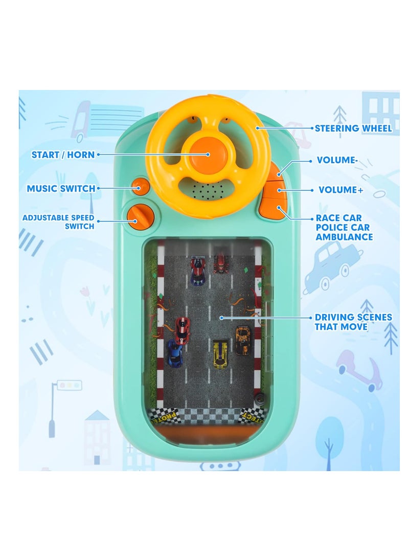 Beauenty Simulation Driving Steering Wheel Musical Steering Wheel Toys for child, Toddler Simulated Driving Racing Car Game with Sound Age 3+ Year Old, Interactive Educational Learning Race Car Toy for Boys - Image 4