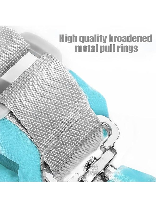 وصلة معصم مضادة للفقد، سوار عاكس مضاد للفقد مع قفل الحث التعريفي، حمالة سير الأطفال 1.5 م، حبل جر للتسوق والسفر -أزرق - Image 5