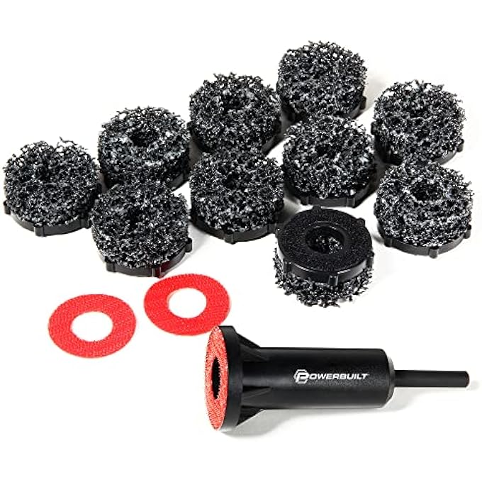 ريحني مجموعة إعادة التغطية لدوار الفرامل Powerbuilt تنظيف تلميع إزالة الصدأ والأوساخ ملحق مثقاب 13 قطعة 940382 - Image 1