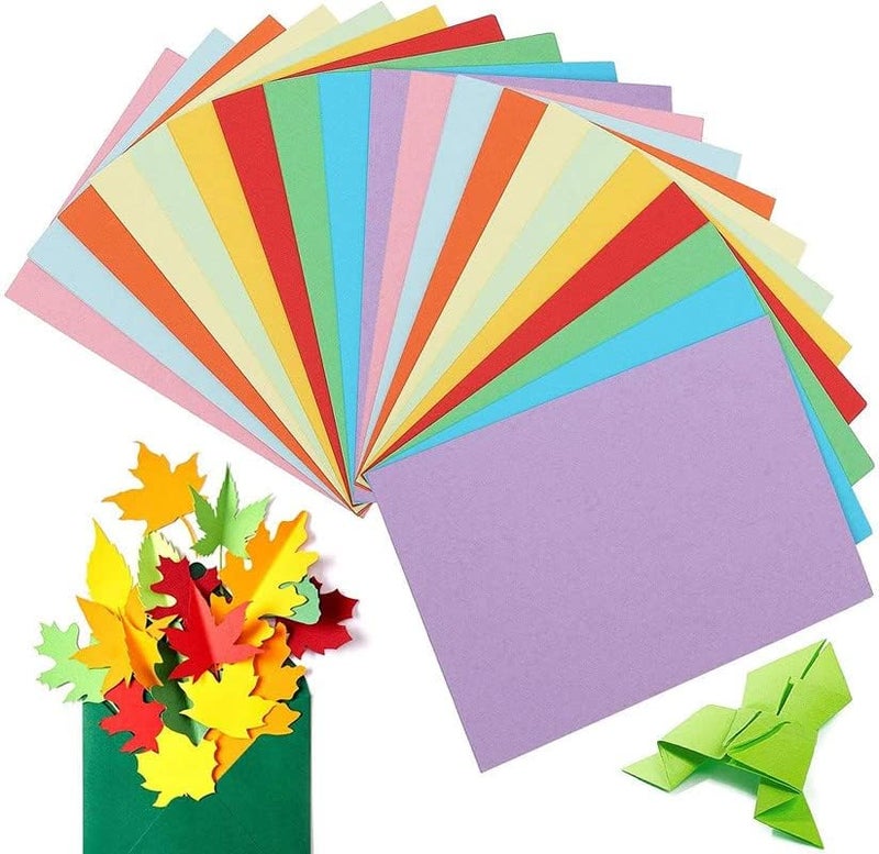 Eclet 40 pcs Color A4 Medium Size Sheets (10 Sheets Each Color) Art and Craft Paper Double Sided Colored Set 189 - Image 1