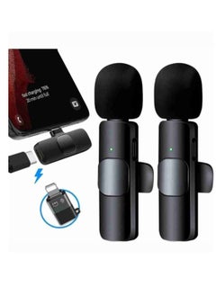Generic K9 Dual Wireless Microphone For iPhone Devices Professional Microphone For Mobile Phone and Live Broadcast  - Image 1