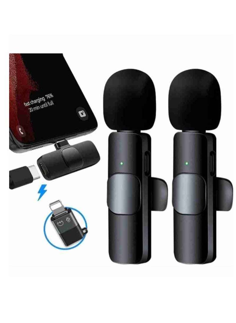 Generic - K9 Dual Wireless Microphone For iPhone Devices Professional Microphone For Mobile Phone and Live Broadcast - Image 1