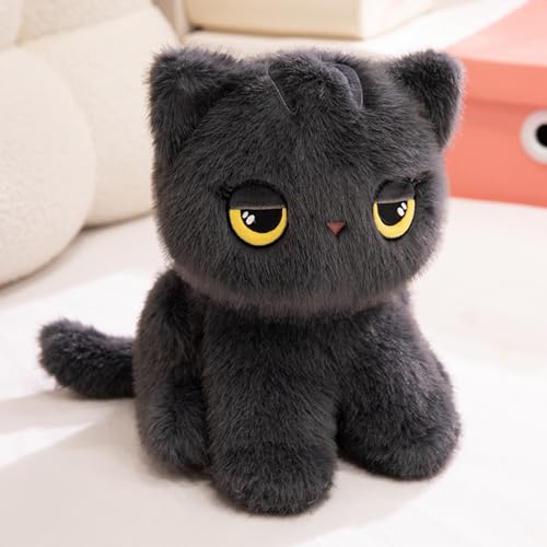PEACH CAT Cat Stuffed Animal 118 Cute Kitten Plushies Soft Plush Toys Gifts for Kids Grey - Image 1