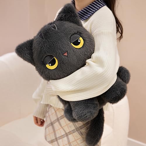 PEACH CAT Cat Stuffed Animal 118 Cute Kitten Plushies Soft Plush Toys Gifts for Kids Grey - Image 5