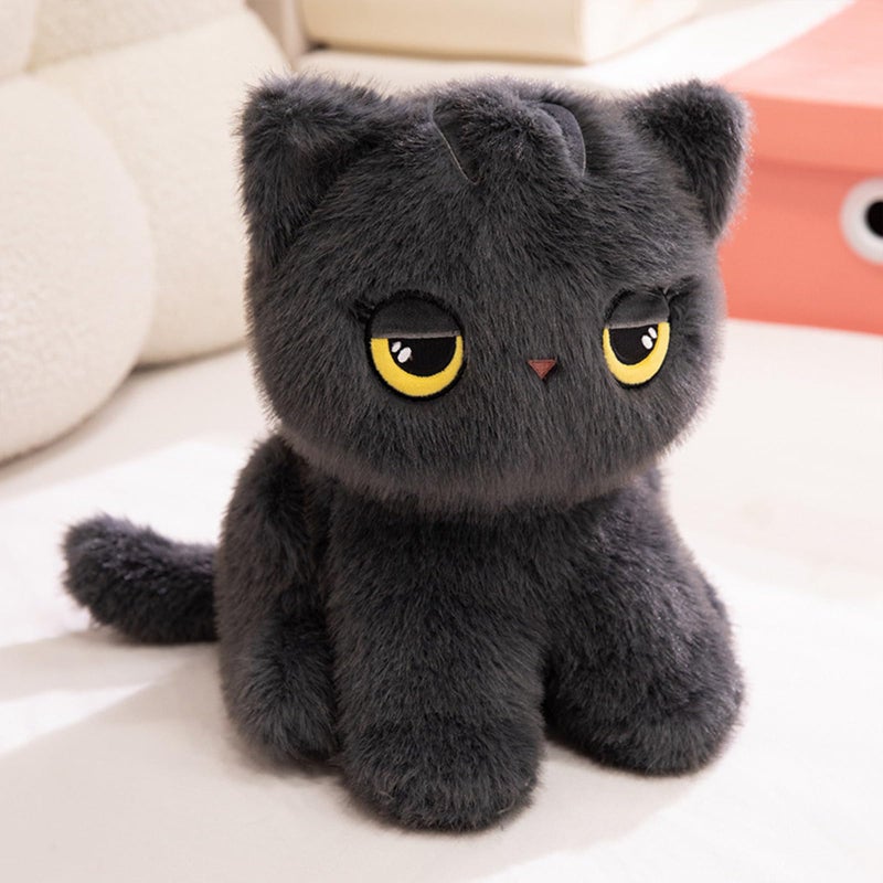 PEACH CAT Cat Stuffed Animal 118 Cute Kitten Plushies Soft Plush Toys Gifts for Kids Grey - Image 3