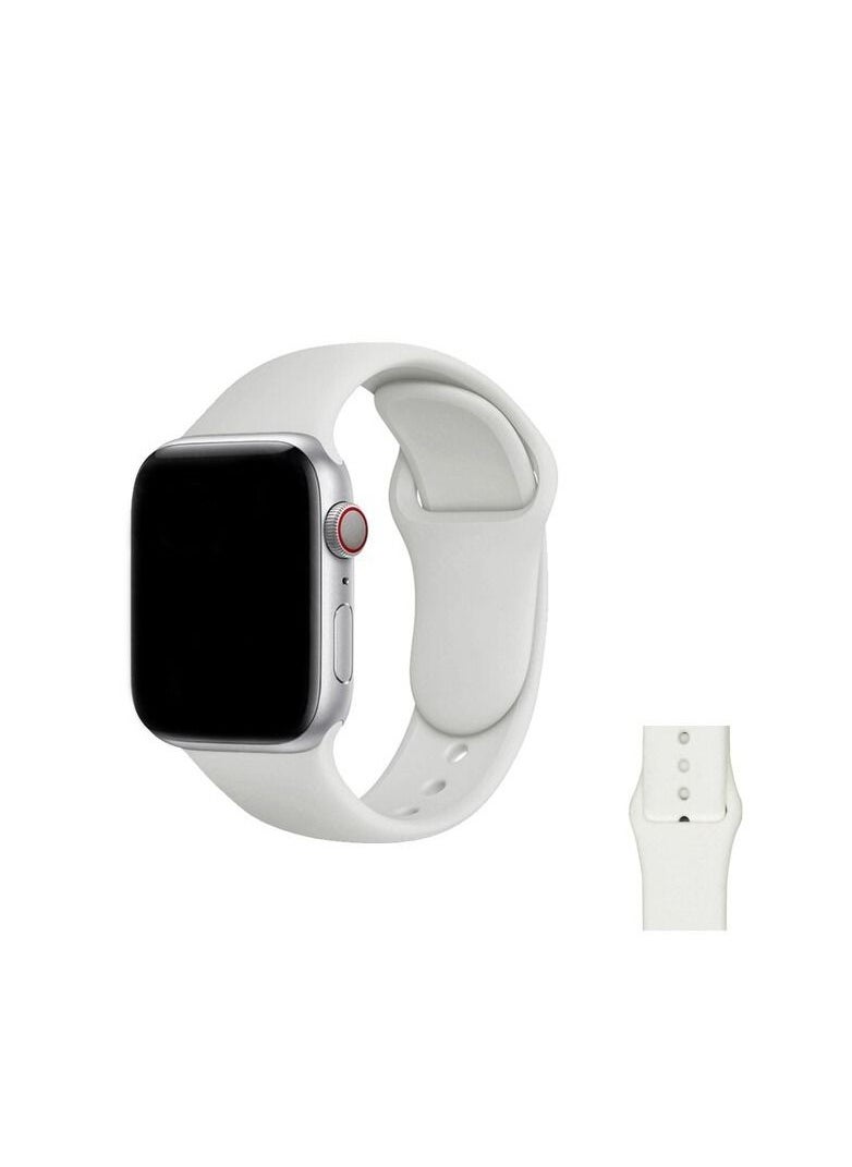Generic - Apple Watch Band 41mm 40mm 38mm Soft Silicone Sport Band Replacement Wrist Strap Compatible for iWatch Apple Watch Series 7/SE/6/5/4/3/2/1 (41mm/40mm/38mm) - Image 1