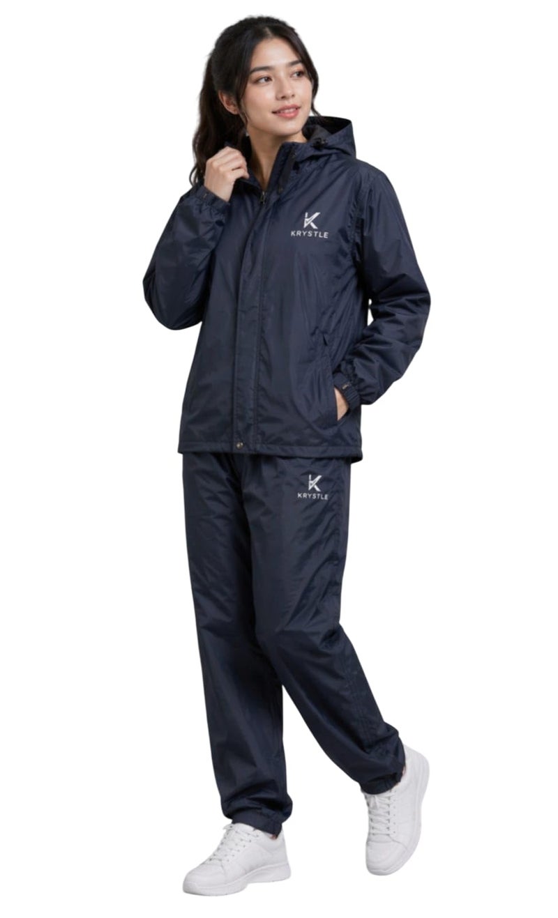 Krystle Women's Waterproof Rain Suit Set – Jacket & Pants | Windproof & Lightweight (Blue,XXLarge) - Image 1