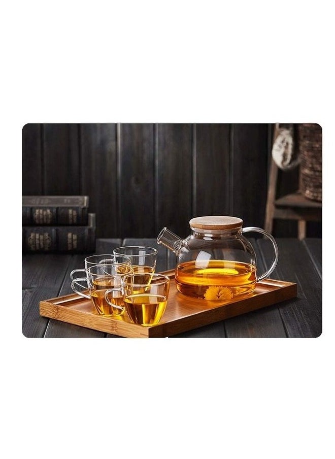 CME Heat Resistant Glass Teapot Set Multicolour 1000ml  - Image 2