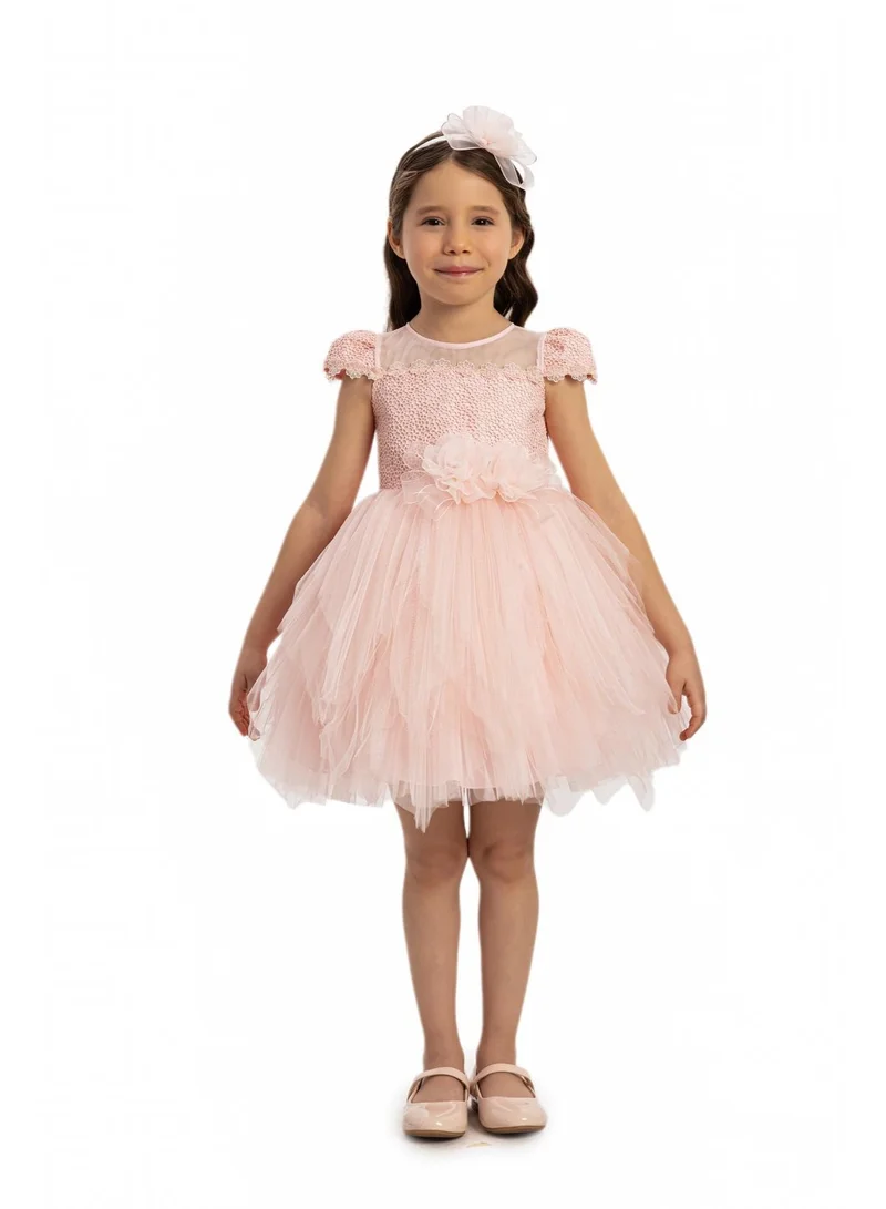 VIA BAMBINO Pink Sparkle Tulle Dress