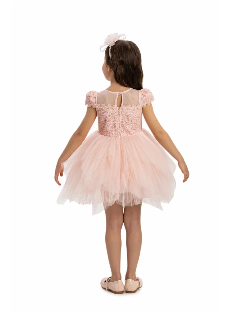 VIA BAMBINO Pink Sparkle Tulle Dress
