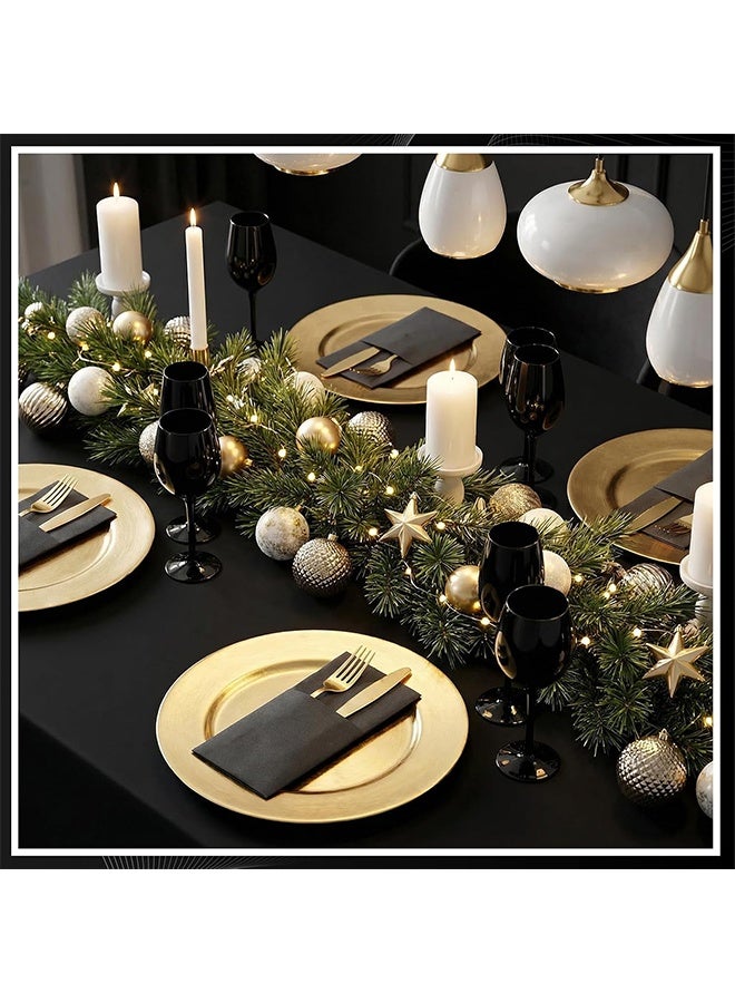 Depend 25 Packs Disposable Paper Napkins, 40x40cm Black Dinner Napkins, Wedding Decorative Dinner Paper Napkins, Thickened Wood Pulp Napkins, Food Grade Absorbent Paper For Restaurant, Party, Picnic And Daily Meals - Image 5