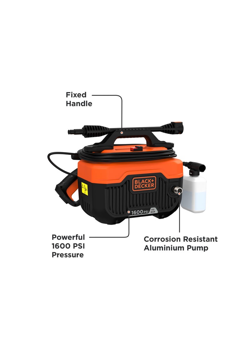 BLACK+DECKER - 1300W 110 bar/1600 PSI Horizontal Pressure Washer - Image 1