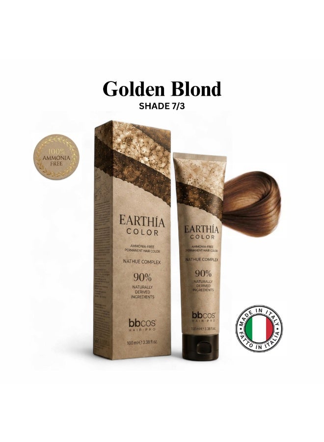 bbcos Earthia Hair Color 100ml 7.3 - Image 1