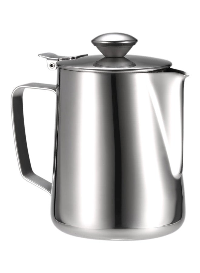 NIBEMINENT Stainless Steel Milk Container With Lid Silver 12cm  - Image 1