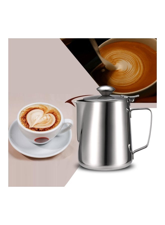 NIBEMINENT Stainless Steel Milk Container With Lid Silver 12cm  - Image 3