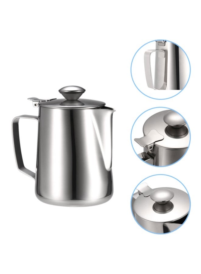 NIBEMINENT Stainless Steel Milk Container With Lid Silver 12cm  - Image 5