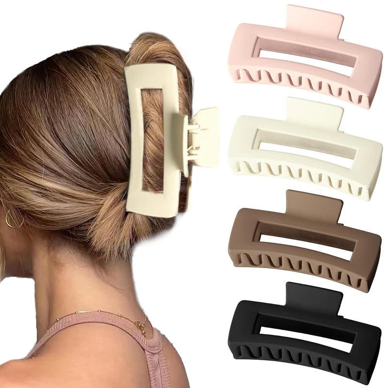 5 Inch Extra Large Claw Clips for Strong Hold  XL Jumbo Matte Hair Clips 4PCS Oversized Giant Clips for Long Curly Hair for Women