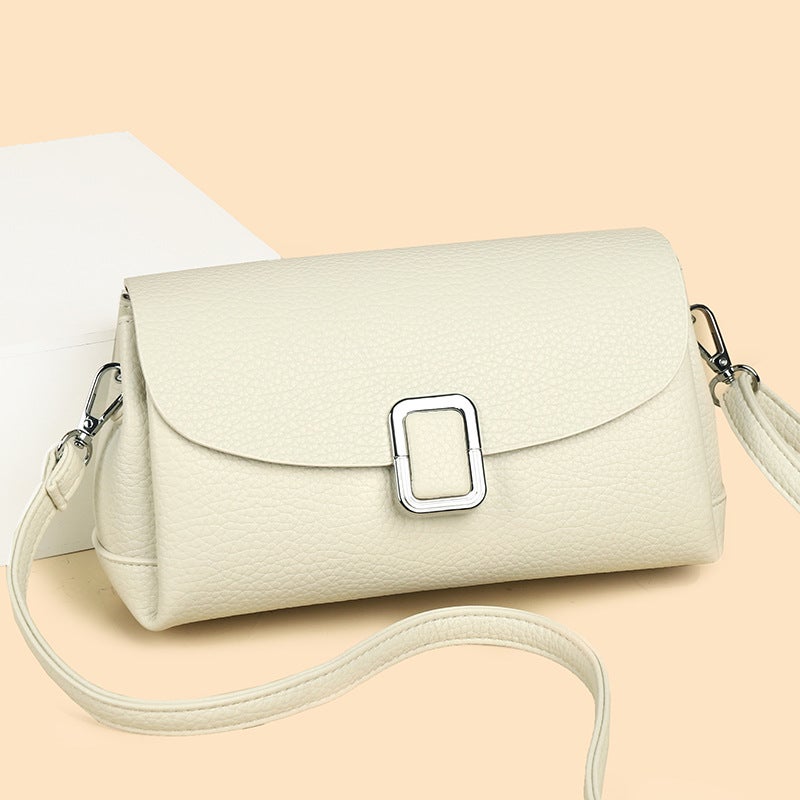 Bag Women'S Bag Small Square Bag Middle-Aged Mother Crossbody Bag Korean Style Simple Contrast Shoulder Bag Underarm Bag - Image 3