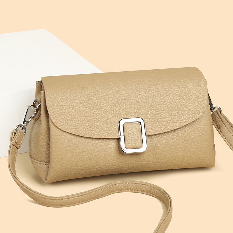 Bag Women'S Bag Small Square Bag Middle-Aged Mother Crossbody Bag Korean Style Simple Contrast Shoulder Bag Underarm Bag - Image 2