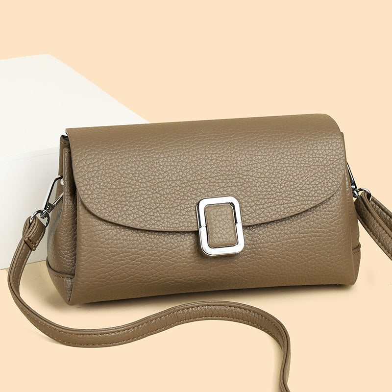 Bag Women'S Bag Small Square Bag Middle-Aged Mother Crossbody Bag Korean Style Simple Contrast Shoulder Bag Underarm Bag - Image 5