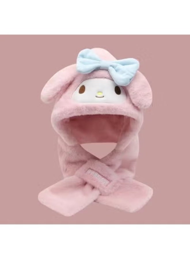Sanrio Kids' Warm and Windproof 2-in-1 Hat - Melody