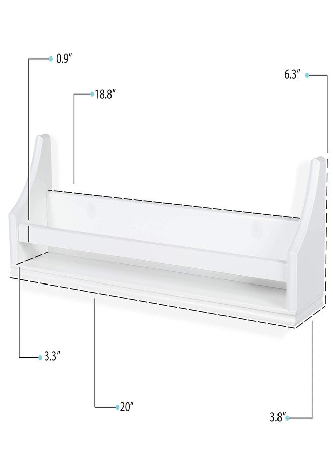 BGT Nursery Décor Wall Shelves - 3 Set Shelf - Crown Molding Floating Bookshelves for Baby and Kids Room Book Organizer Storage Ledge, Display Holder for Toys, CDs, Baby Monitor, Frames - Image 5