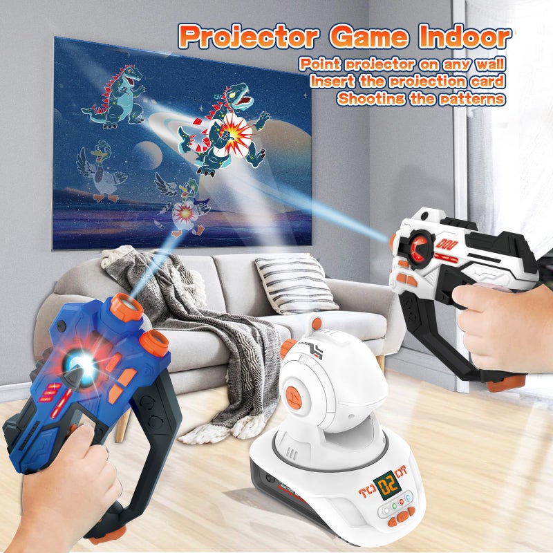 HISTOYE Laser Tag Guns Set of 2 with Projector Lazer Shooting Game for Kids Teens Adults with Digital LED Score Display Easter Birthday Toys for 6 7 8 9 10 11 12+Year Old Boys Girls - Image 3