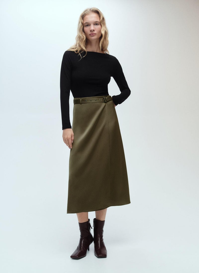 MANGO - Combined Satin Effect Dress - Image 1