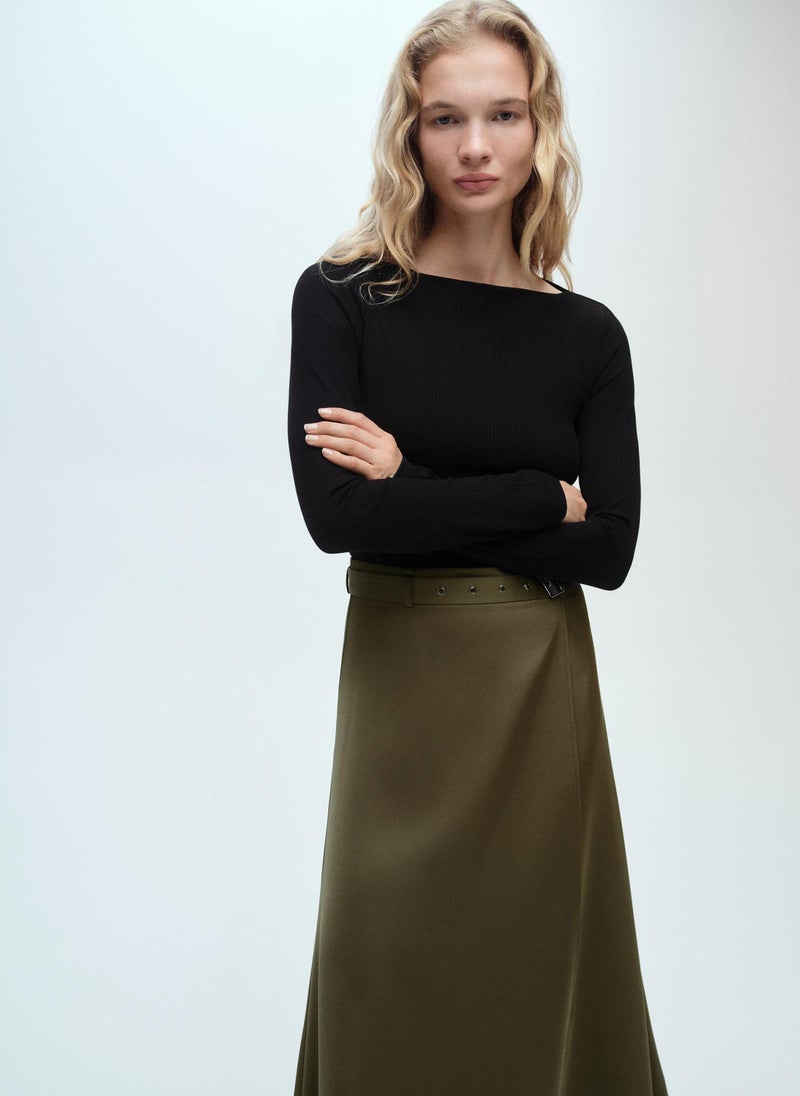 MANGO - Combined Satin Effect Dress - Image 1