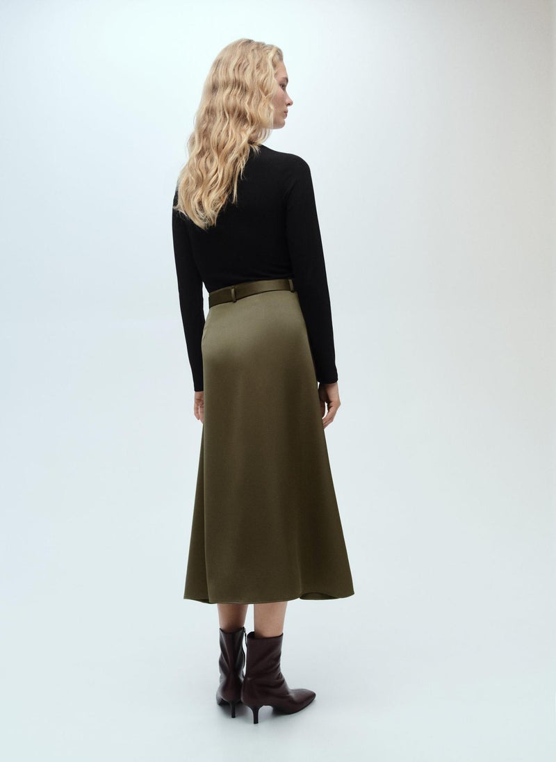MANGO - Combined Satin Effect Dress - Image 1