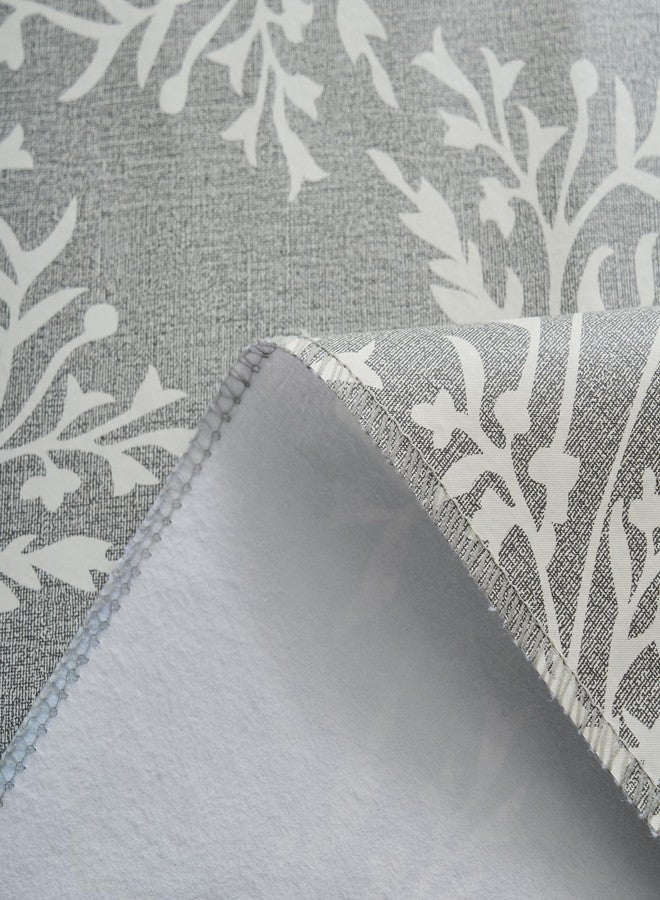 LIBERECOO Vinyl Tablecloth with Flannel Backing -Indigo Botanical Charm, Waterproof, Wipeable, Durable Table Cover - 4 Colors - Image 4