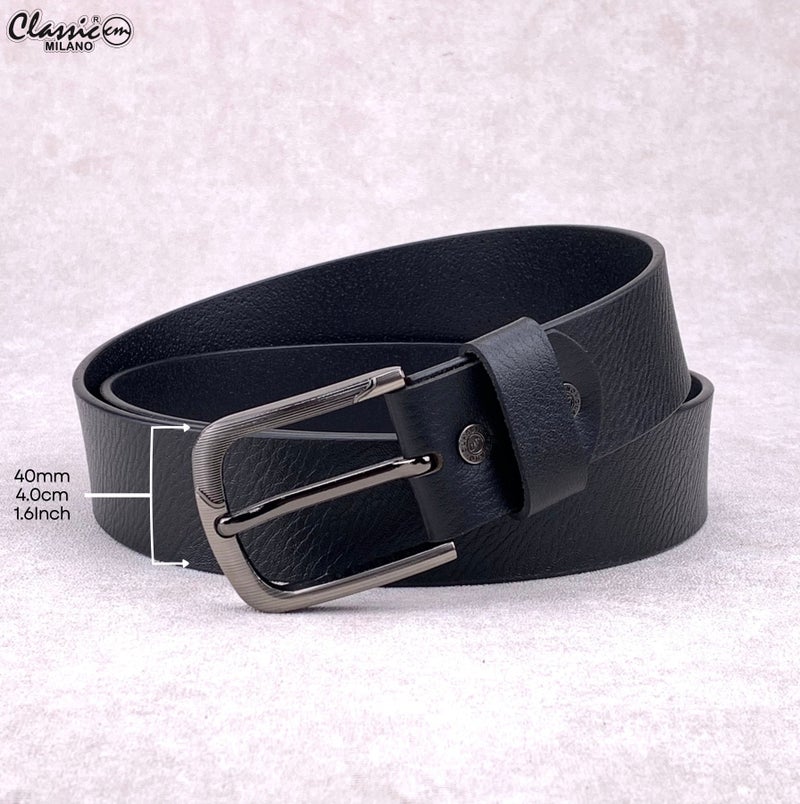 Classic Milano Genuine Leather Belt Men - Semi-Casual Men's Belts & Party Wear Belt, Casual Outfits, Gifts - Black & Brown Men’s Leather Belt for Men - Image 5