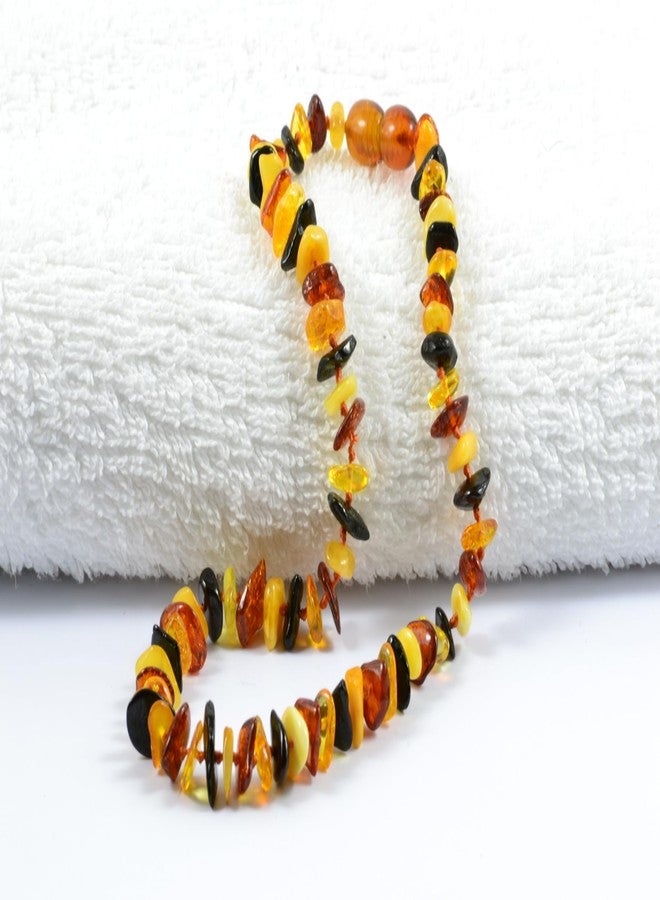 Amber-Touch RAW Baltic Amber Necklace and Bracelet - Natural Amber from Baltic Region, Genuine Amber (13in. and 5.5in.) (K) - Image 2