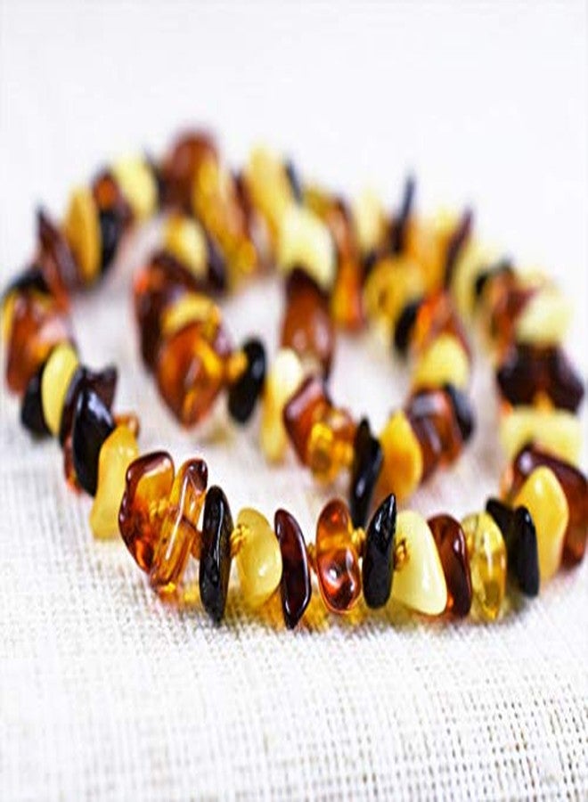 Amber-Touch RAW Baltic Amber Necklace and Bracelet - Natural Amber from Baltic Region, Genuine Amber (13in. and 5.5in.) (K) - Image 4