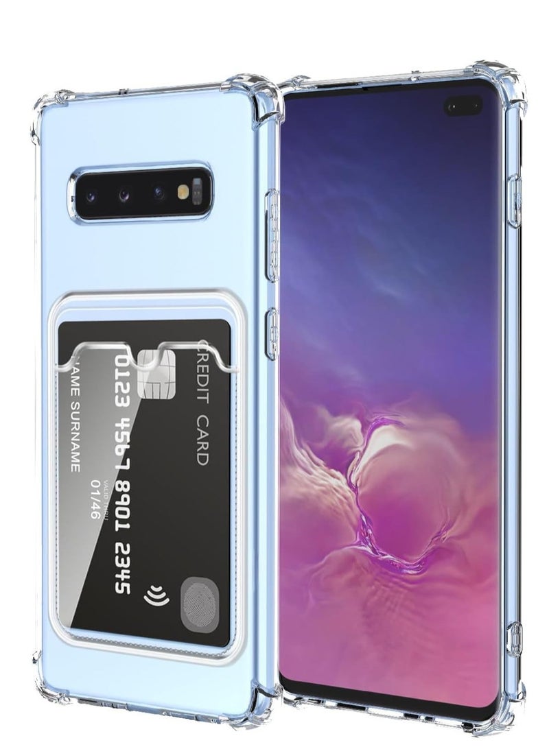 Samsung Galaxy S10+ Plus Wallet Cover Transperent Case  - Image 1