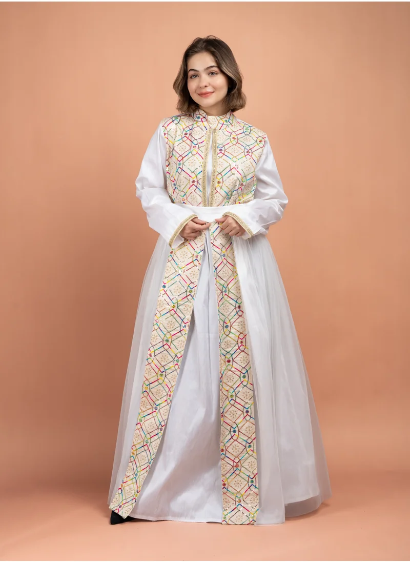 IKKXA Kuwaiti Jalabiya IK1605 White