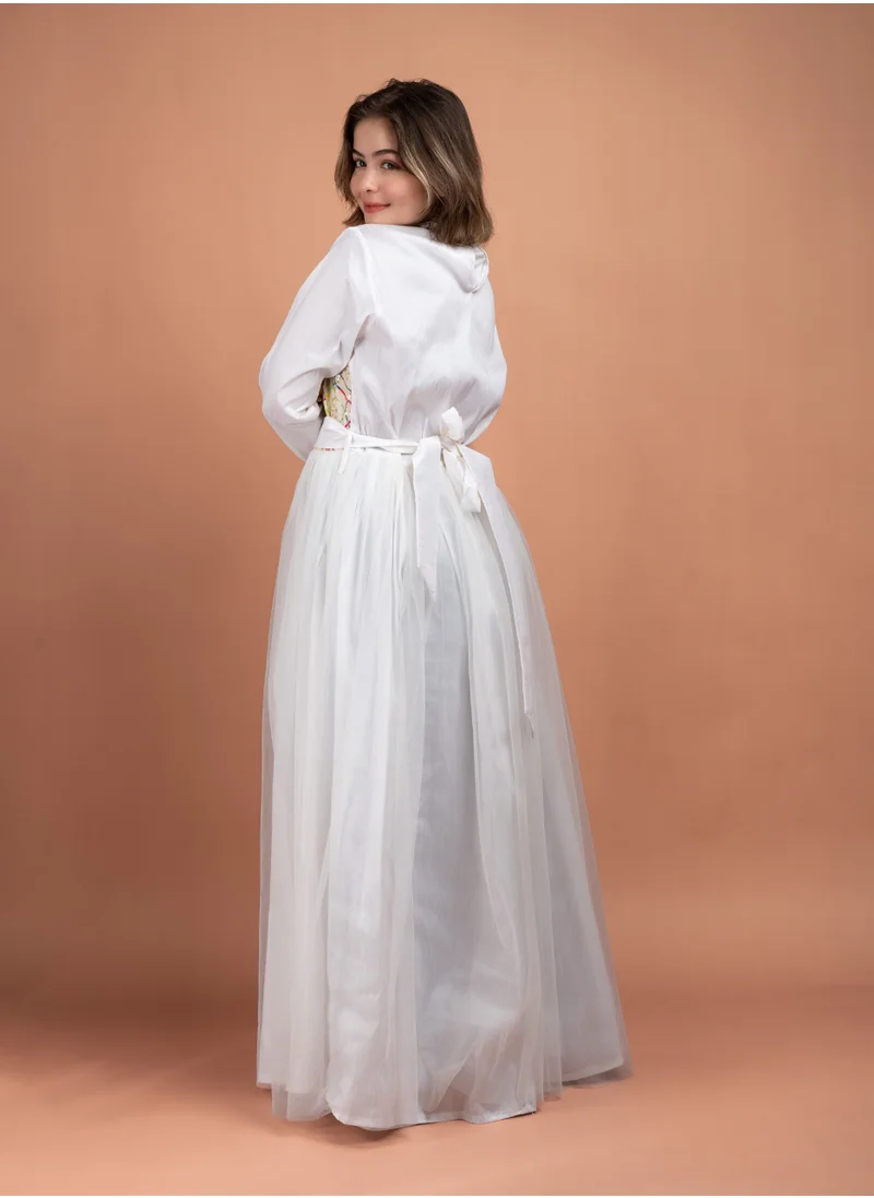 IKKXA Kuwaiti Jalabiya IK1605 White